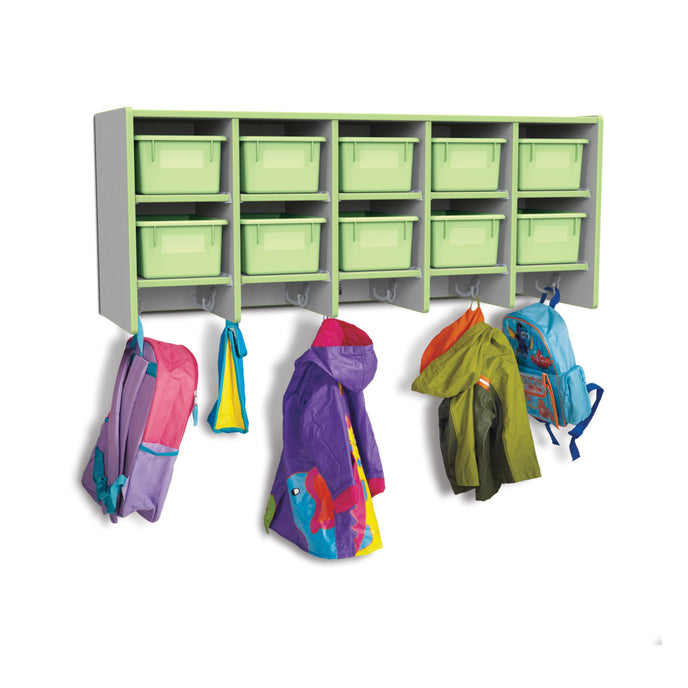 10SectionWallMountCoatLocker