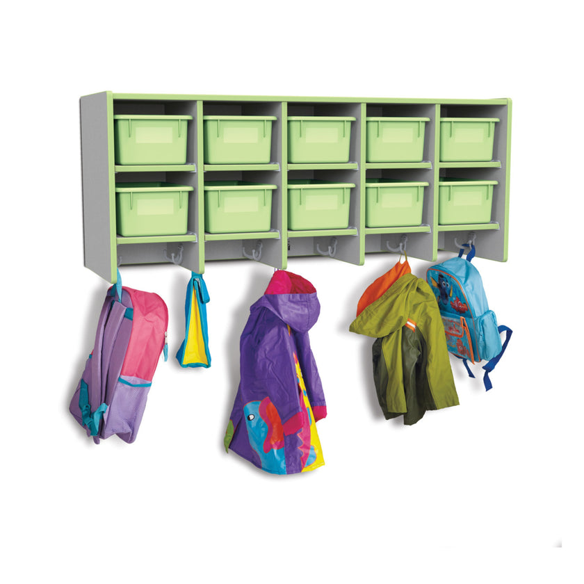 10SectionWallMountCoatLocker