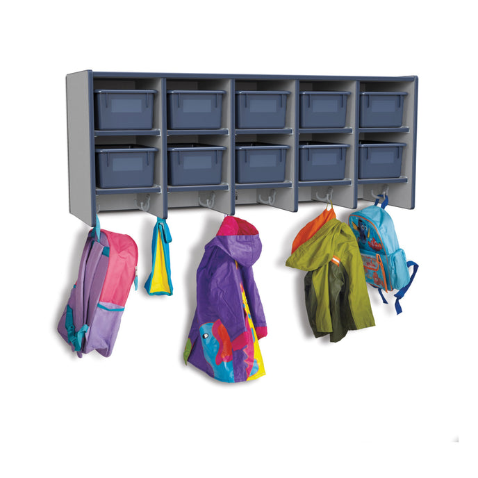 10SectionWallMountCoatLocker