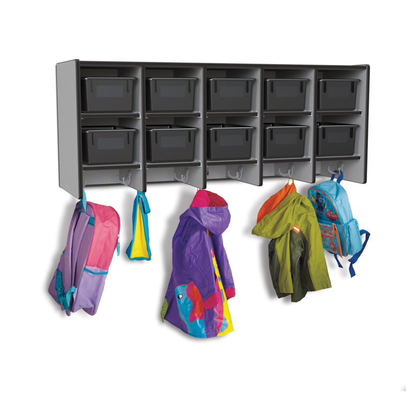 10SectionWallMountCoatLocker