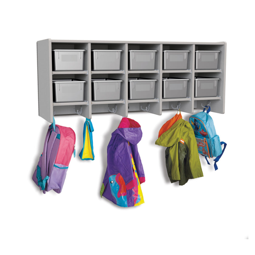 10SectionWallMountCoatLocker
