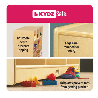 5 Section Coat Locker with Step