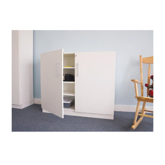 Whitney White Lockable Wall Cabinet