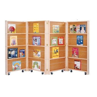 Mobile Library Bookcase - 4 Sections