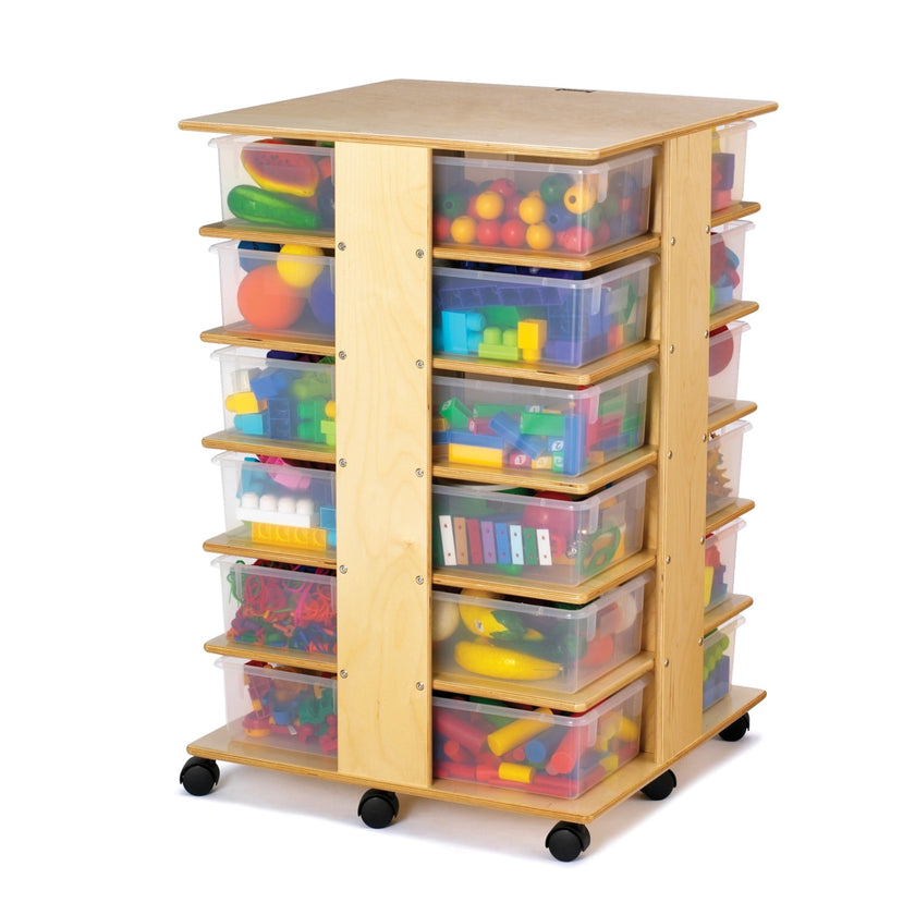 24 Tub Tower - With Clear Bins