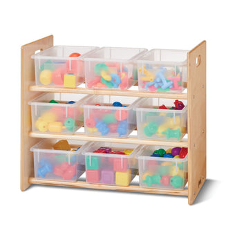 Cubbie-TrayStorageRack Clear Bin