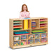 Deluxe Sectional Cubbie-Tray Mobile Unit - with Clear Trays