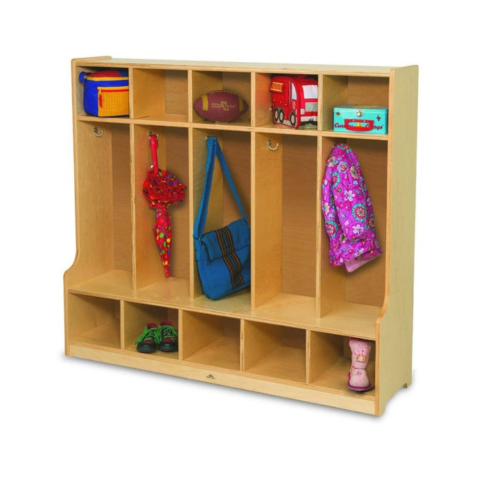 Five Section Seated Coat Locker