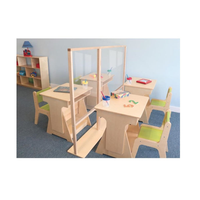 Floor Standing Acrylic Partition 48W