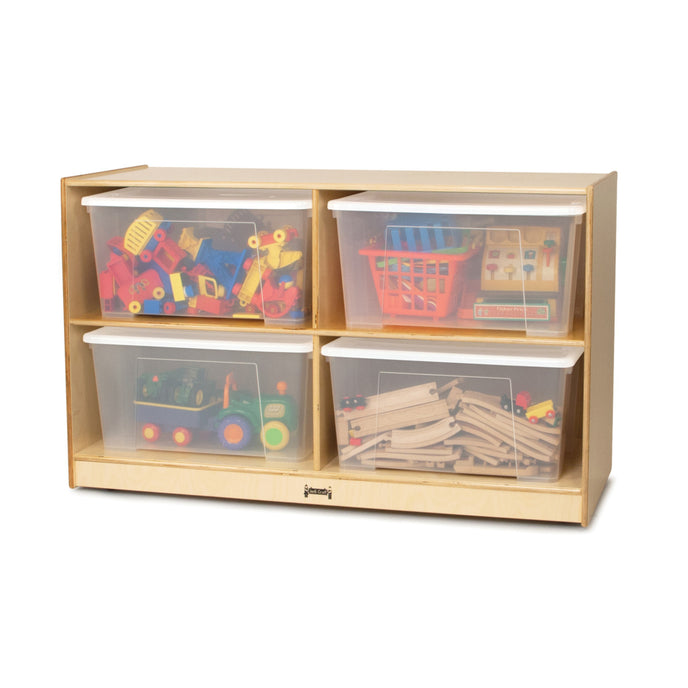 Jumbo Tote Storage - with Clear Jumbo Totes + Lids
