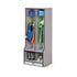 Rainbow Accents 2 Section Coat Locker with Step
