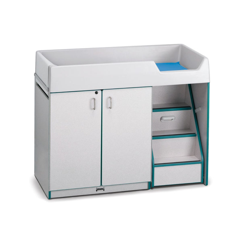 Rainbow Accents Diaper Changer with Stairs
