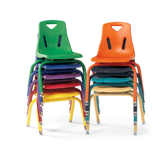 Stacking Chair with Powder-Coated Legs