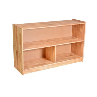 Solid Rubberwood Shelf w/ Back & Partition