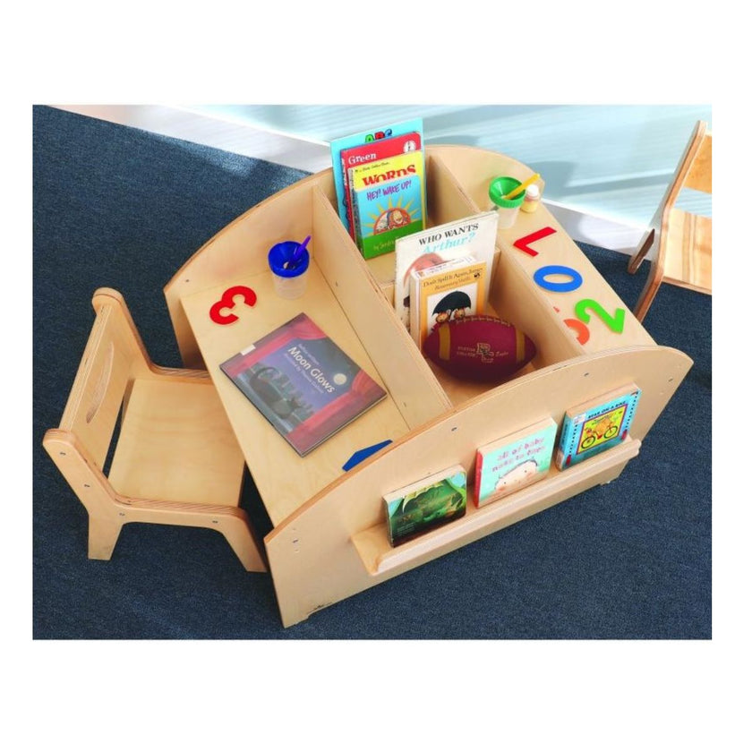 Two Student Adjustable Library Desk