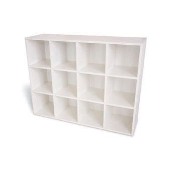 Whitney White 12 Cubby Backpack Storage Cabinet