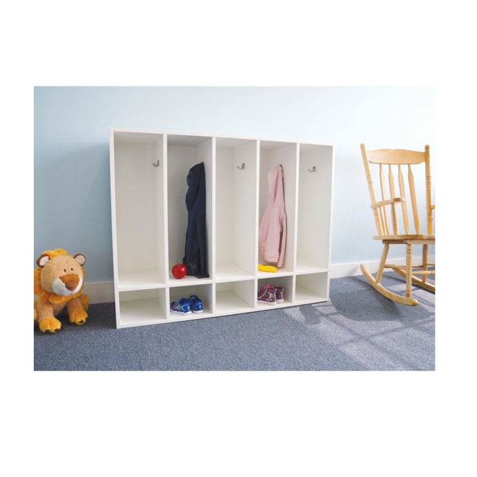 Whitney White Five Section Coat Locker